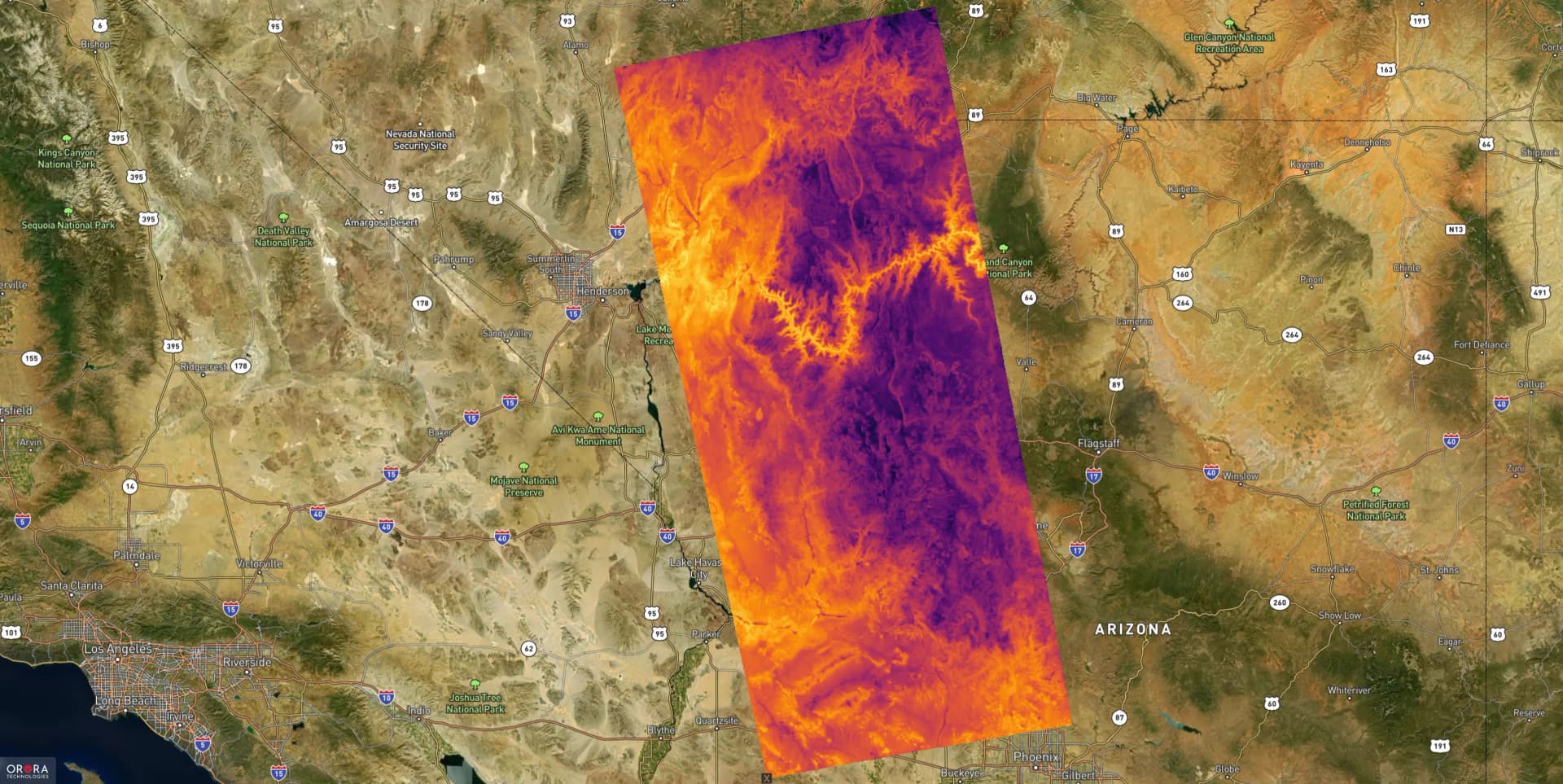 FOREST-2 Thermal Image over the Grand Canyon