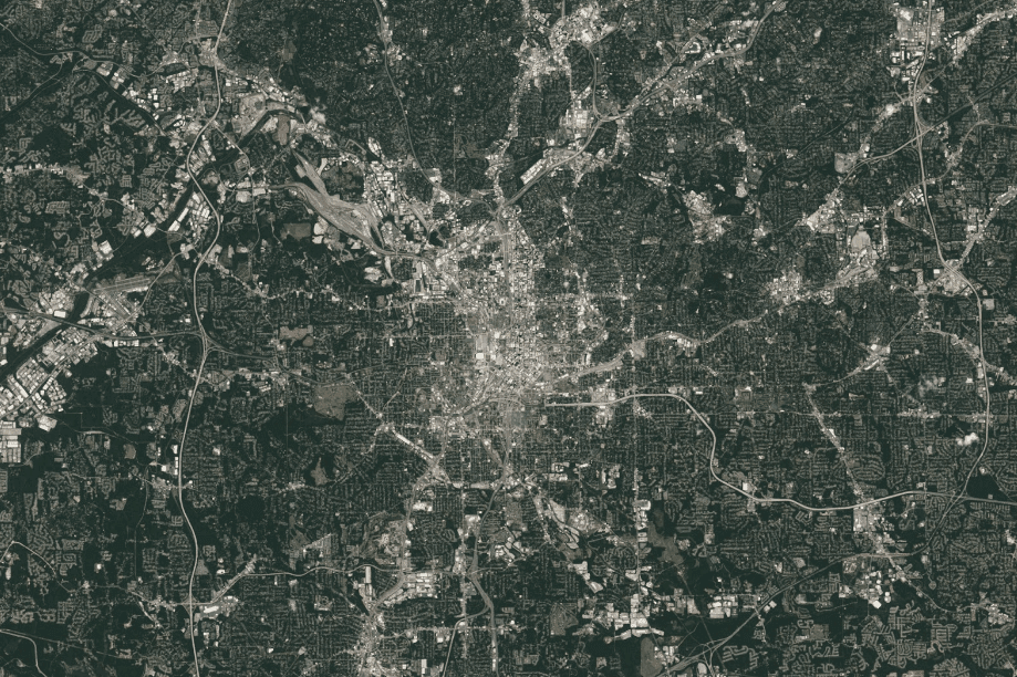 Image: Atlanta, Georgia via NASA Satellite, Landsat 8